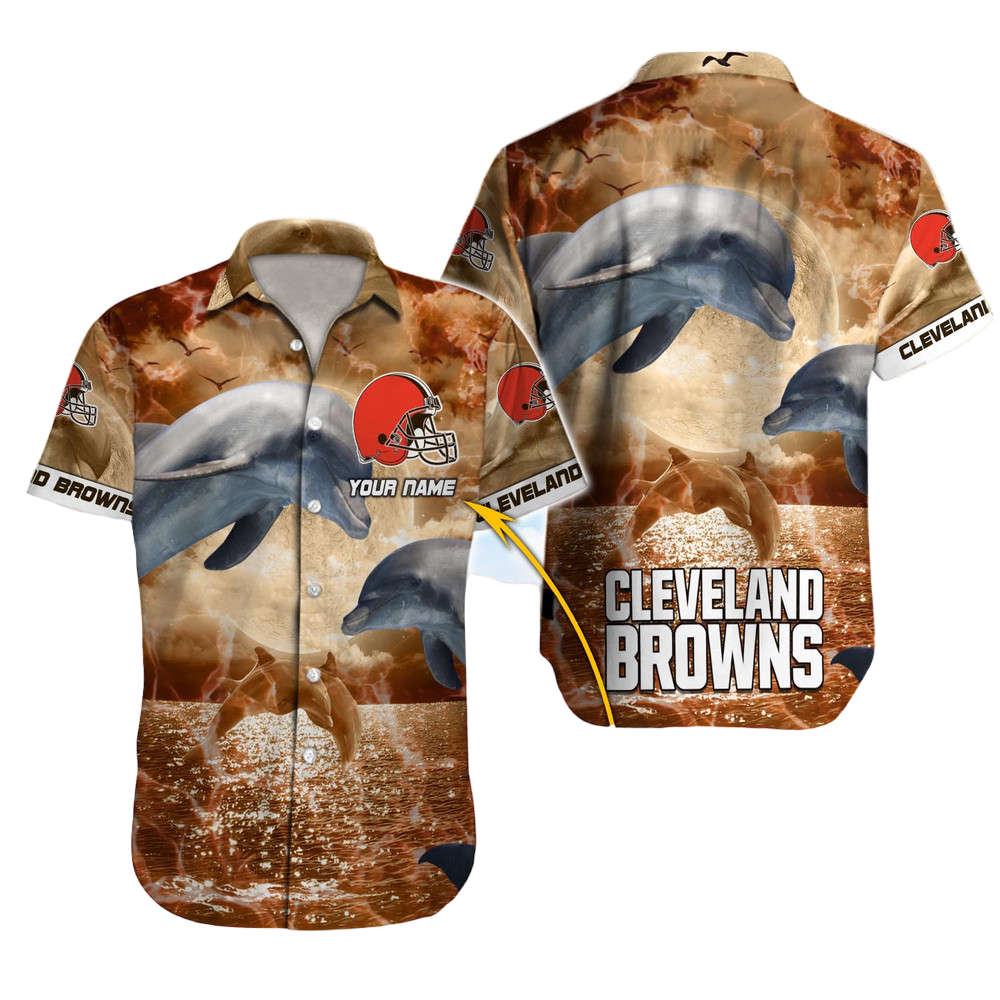 Cleveland Browns Hawaiian Shirt NFL Football Custom Hawaiian Shirt for Men Women Gift For Fans