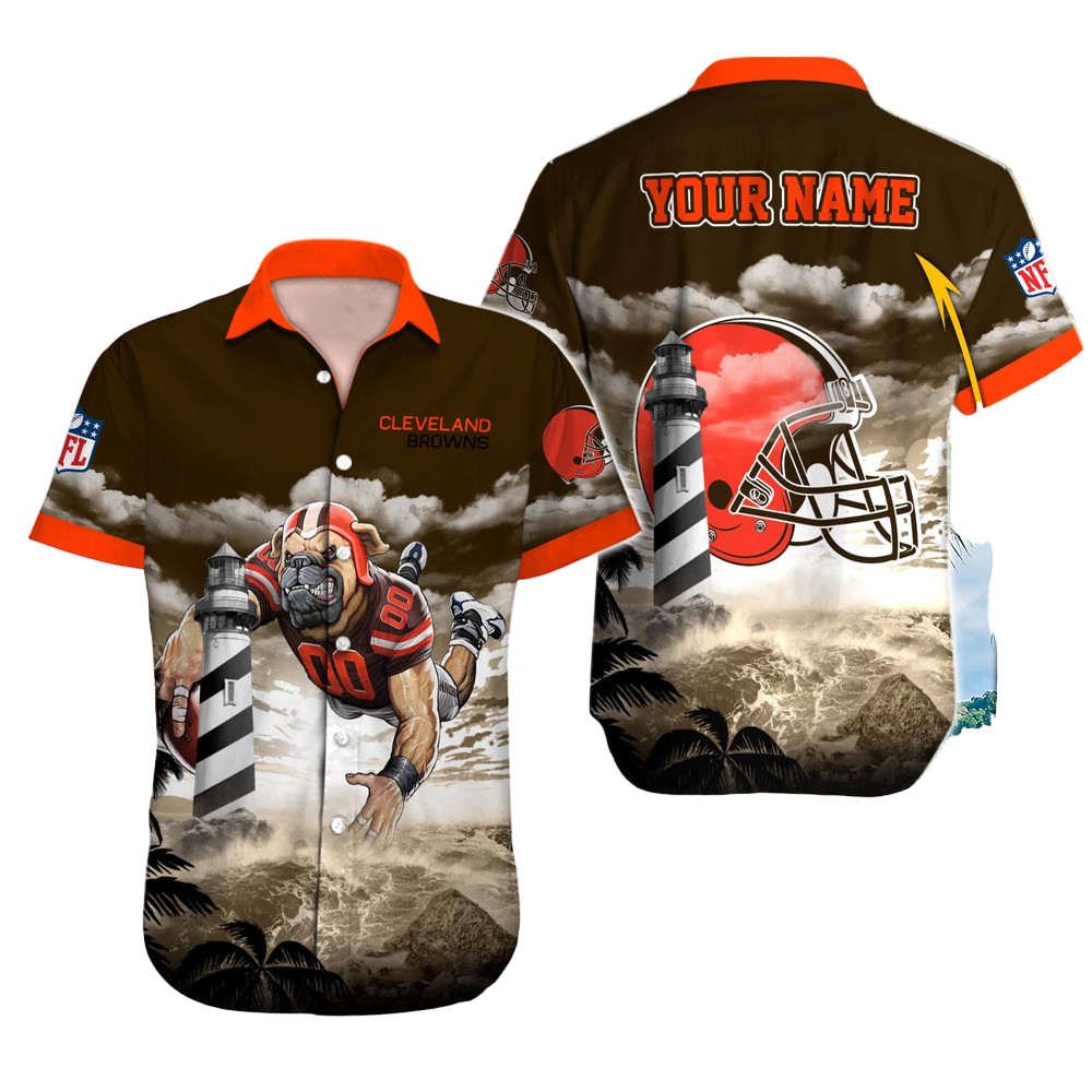 Cleveland Browns Hawaiian Shirt NFL Football Custom Hawaiian Shirt for Men Women Gift For Fans