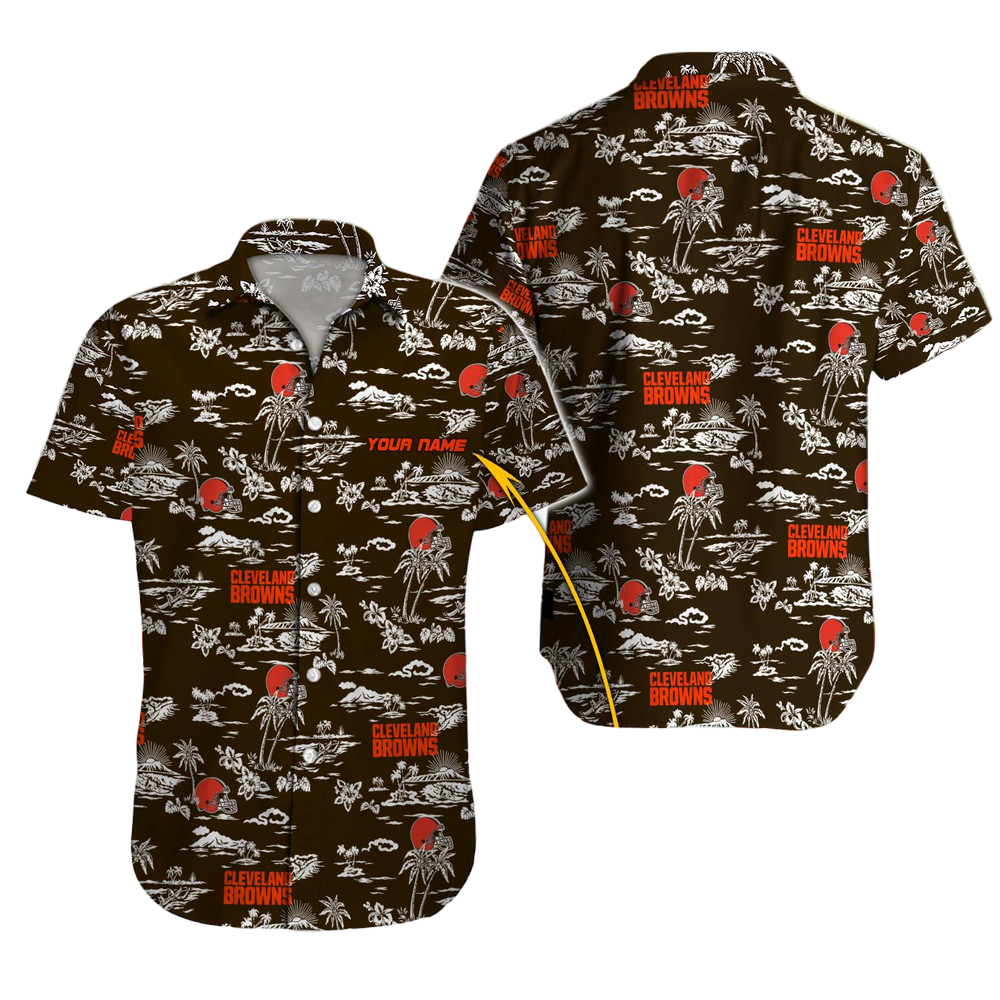 Cleveland Browns Hawaiian Shirt NFL Football Custom Hawaiian Shirt for Men Women Gift For Fans