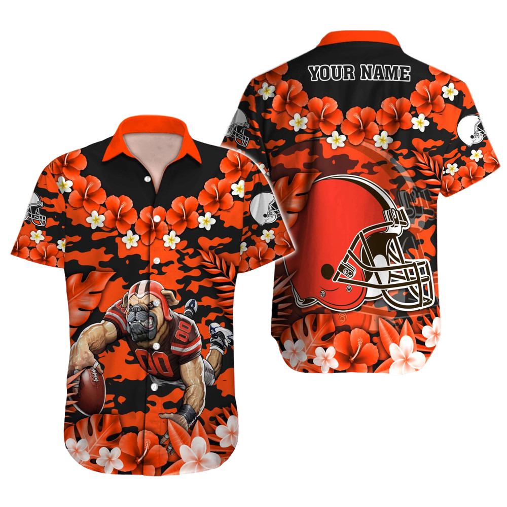 Cleveland Browns Hawaiian Shirt NFL Football Custom Hawaiian Shirt for Men Women Gift For Fans