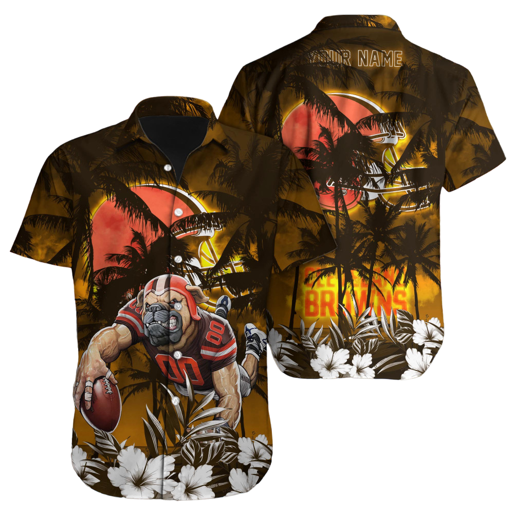 Cleveland Browns Hawaiian Shirt NFL Football Custom Hawaiian Shirt for Men Women Gift For Fans