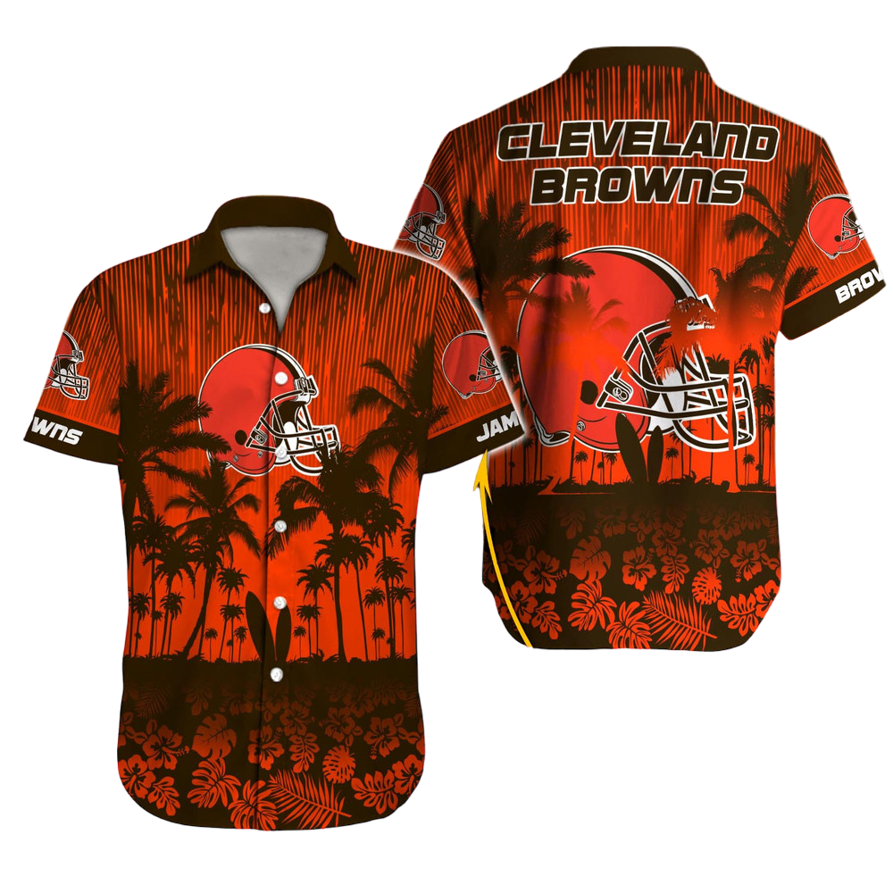 Cleveland Browns Hawaiian Shirt NFL Football Custom Hawaiian Shirt for Men Women Gift For Fans