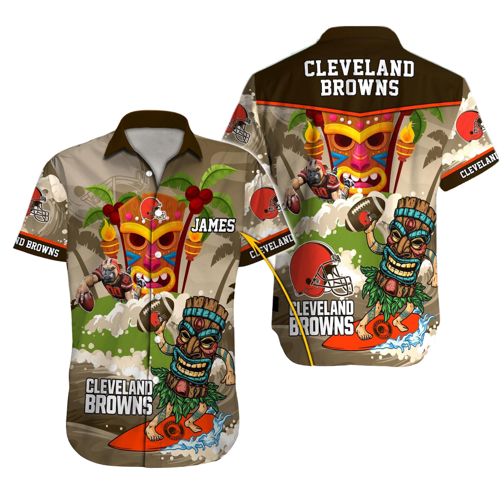 Cleveland Browns Hawaiian Shirt NFL Football Custom Hawaiian Shirt for Men Women Gift For Fans