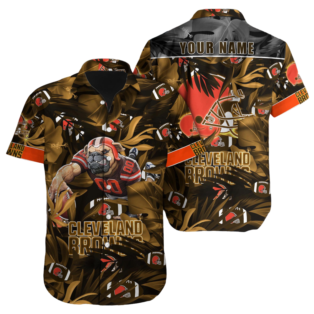 Cleveland Browns Hawaiian Shirt NFL Football Custom Hawaiian Shirt for Men Women Gift For Fans