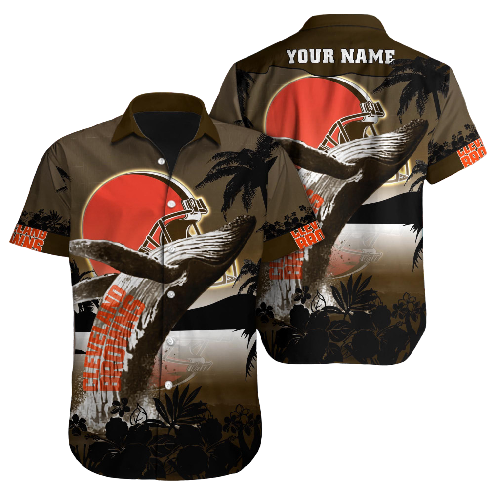 Cleveland Browns Hawaiian Shirt NFL Football Custom Hawaiian Shirt for Men Women Gift For Fans