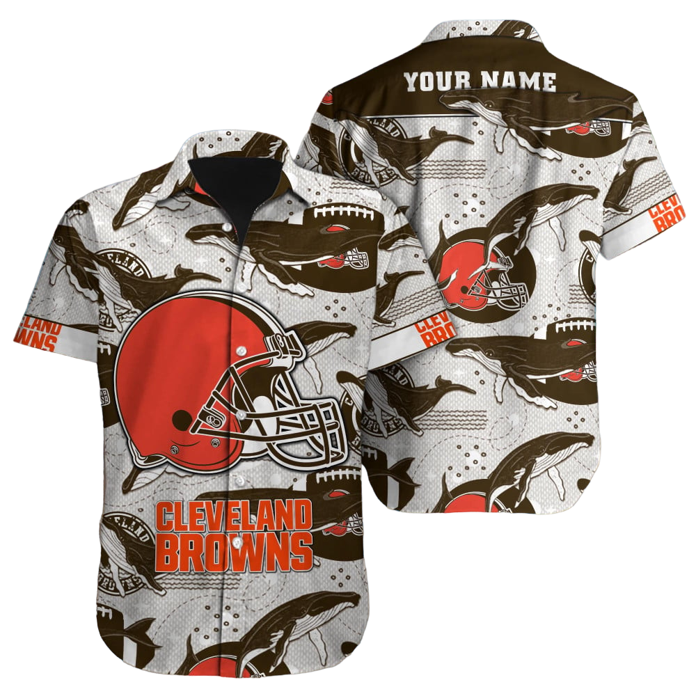 Cleveland Browns Hawaiian Shirt NFL Football Custom Hawaiian Shirt for Men Women Gift For Fans