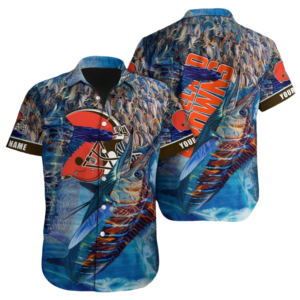 Cleveland Browns Hawaiian Shirt NFL Football Custom Hawaiian Shirt for Men Women Gift For Fans