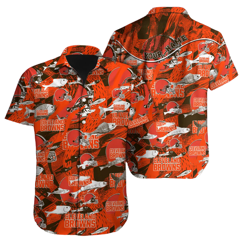 Cleveland Browns Hawaiian Shirt NFL Football Custom Hawaiian Shirt for Men Women Gift For Fans