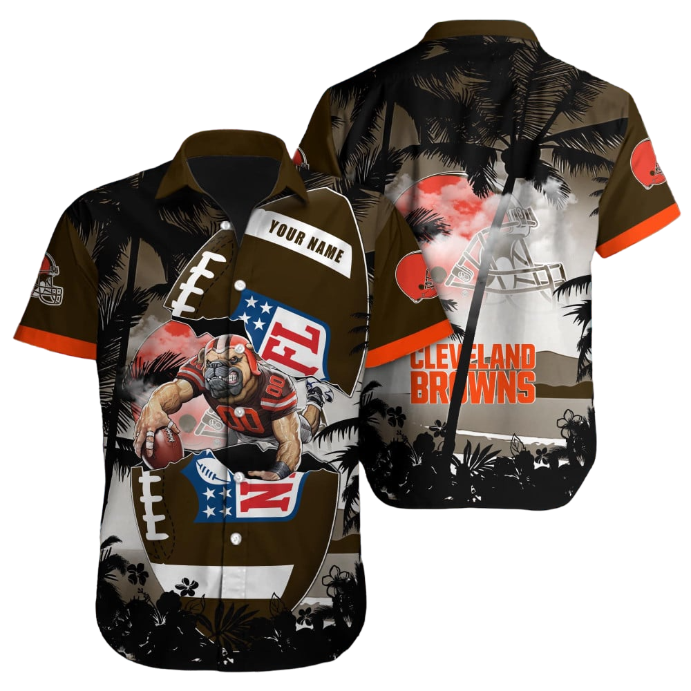 Cleveland Browns Hawaiian Shirt NFL Football Custom Hawaiian Shirt for Men Women Gift For Fans