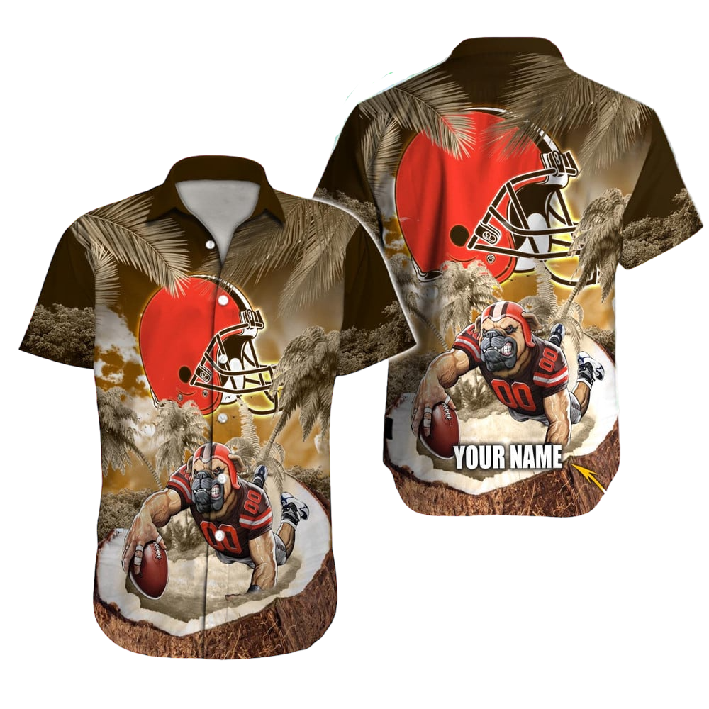 Cleveland Browns Hawaiian Shirt NFL Football Custom Hawaiian Shirt for Men Women Gift For Fans