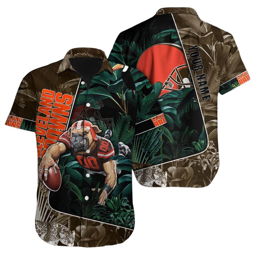 Cleveland Browns Hawaiian Shirt NFL Football Custom Hawaiian Shirt for Men Women Gift For Fans