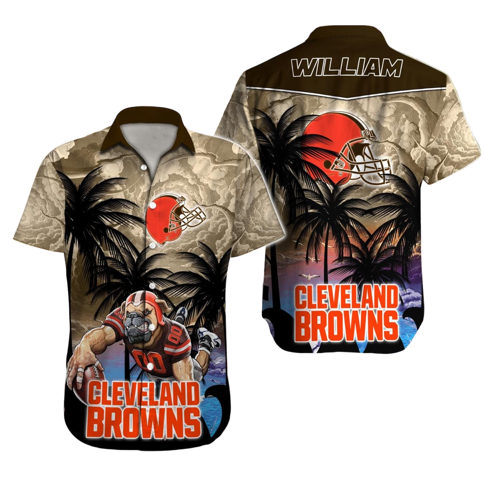 Cleveland Browns Hawaiian Shirt NFL Football Custom Hawaiian Shirt for Men Women Gift For Fans