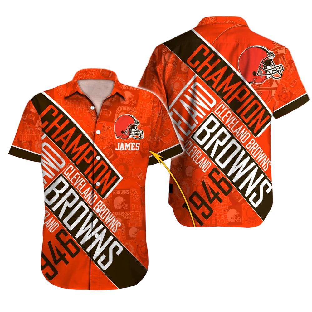 Cleveland Browns Hawaiian Shirt NFL Football Custom Hawaiian Shirt for Men Women Gift For Fans