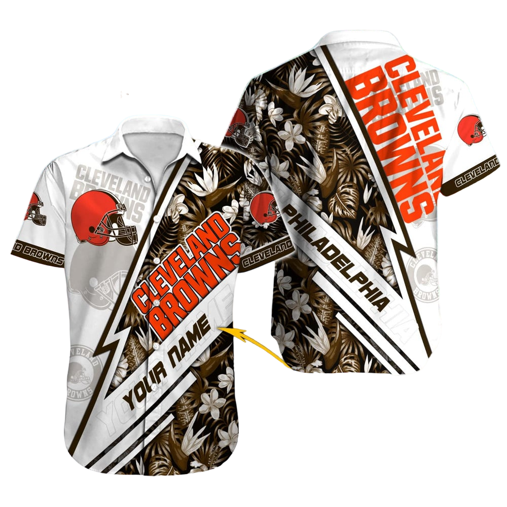 Cleveland Browns Hawaiian Shirt NFL Football Custom Hawaiian Shirt for Men Women Gift For Fans