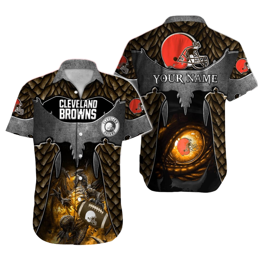 Cleveland Browns Hawaiian Shirt NFL Football Custom Hawaiian Shirt for Men Women Gift For Fans