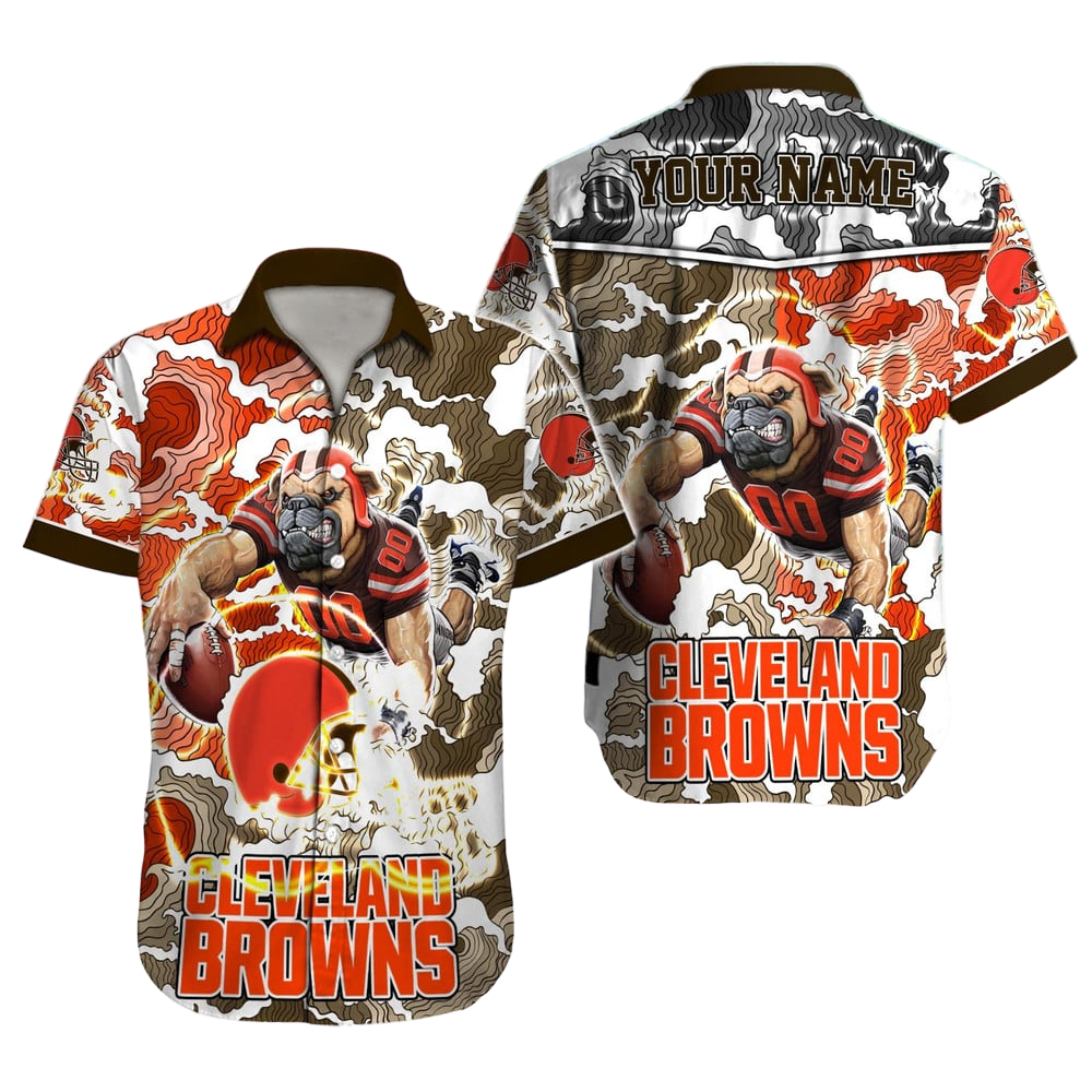 Cleveland Browns Hawaiian Shirt NFL Football Custom Hawaiian Shirt for Men Women Gift For Fans