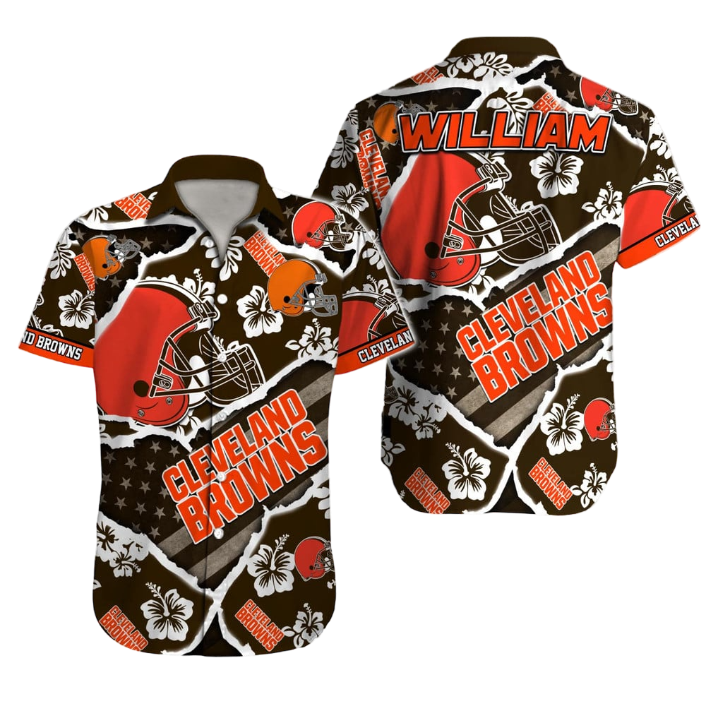 Cleveland Browns Hawaiian Shirt NFL Football Custom Hawaiian Shirt for Men Women Gift For Fans