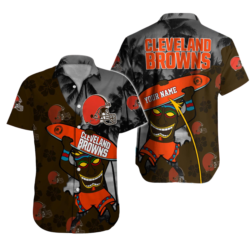 Cleveland Browns Hawaiian Shirt NFL Football Custom Hawaiian Shirt for Men Women Gift For Fans