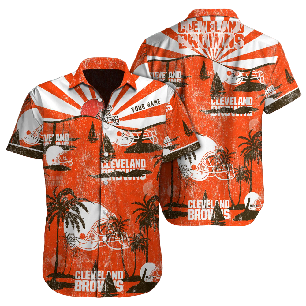 Cleveland Browns Hawaiian Shirt NFL Football Custom Hawaiian Shirt for Men Women Gift For Fans