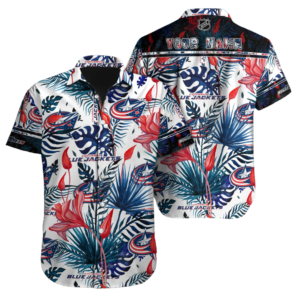 Columbus Blue Jackets NHL Hawaiian Shirt Custom Hawaii Shirt for Men Women Gift for Fans