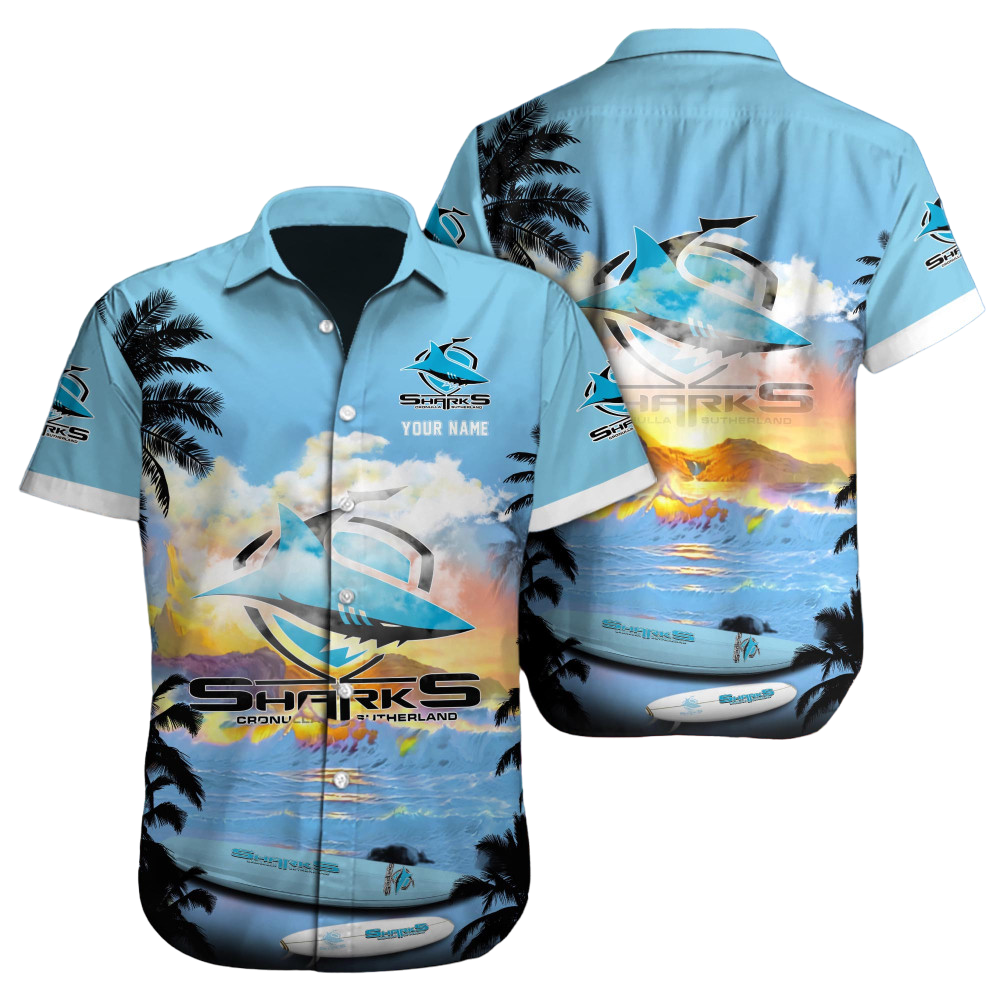 Cronulla Sutherland Sharks NRL Custom Hawaii Shirt  for Men Women Gift for Fans