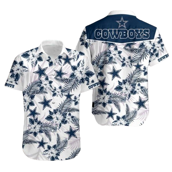 Dallas Cowboys Hibiscus Hawaiian Shirt Aloha Shirt for Men Women