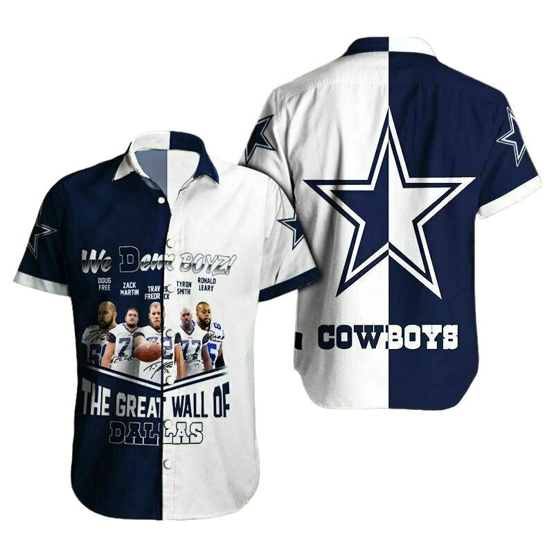 Dallas Cowboys Mens Button Up Hawaiian Shirts Summer Casual Blouses Football