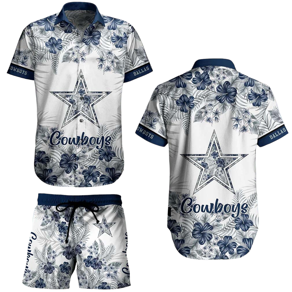 Dallas Cowboys NFL Hawaiian Shirt Graphic Flower Tropical Pattern Summer Shirt Style New Gift Best Fans