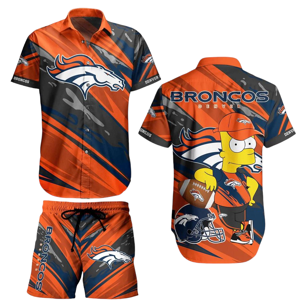 Denver Broncos Football NFL Hawaiian Shirt Bart Simpson Summer Gift For Men Women Fans