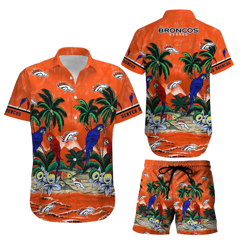 Denver Broncos NFL Football Hawaiian Shirt And Short Graphic Summer Tropical Pattern New Gift For Men Women