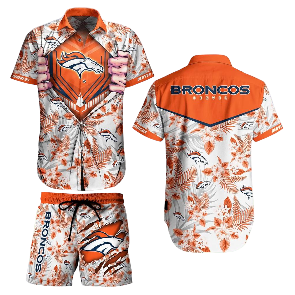 Denver Broncos NFL Football Hawaiian Shirt And Short New Summer For Big Fans Gift For Men Women