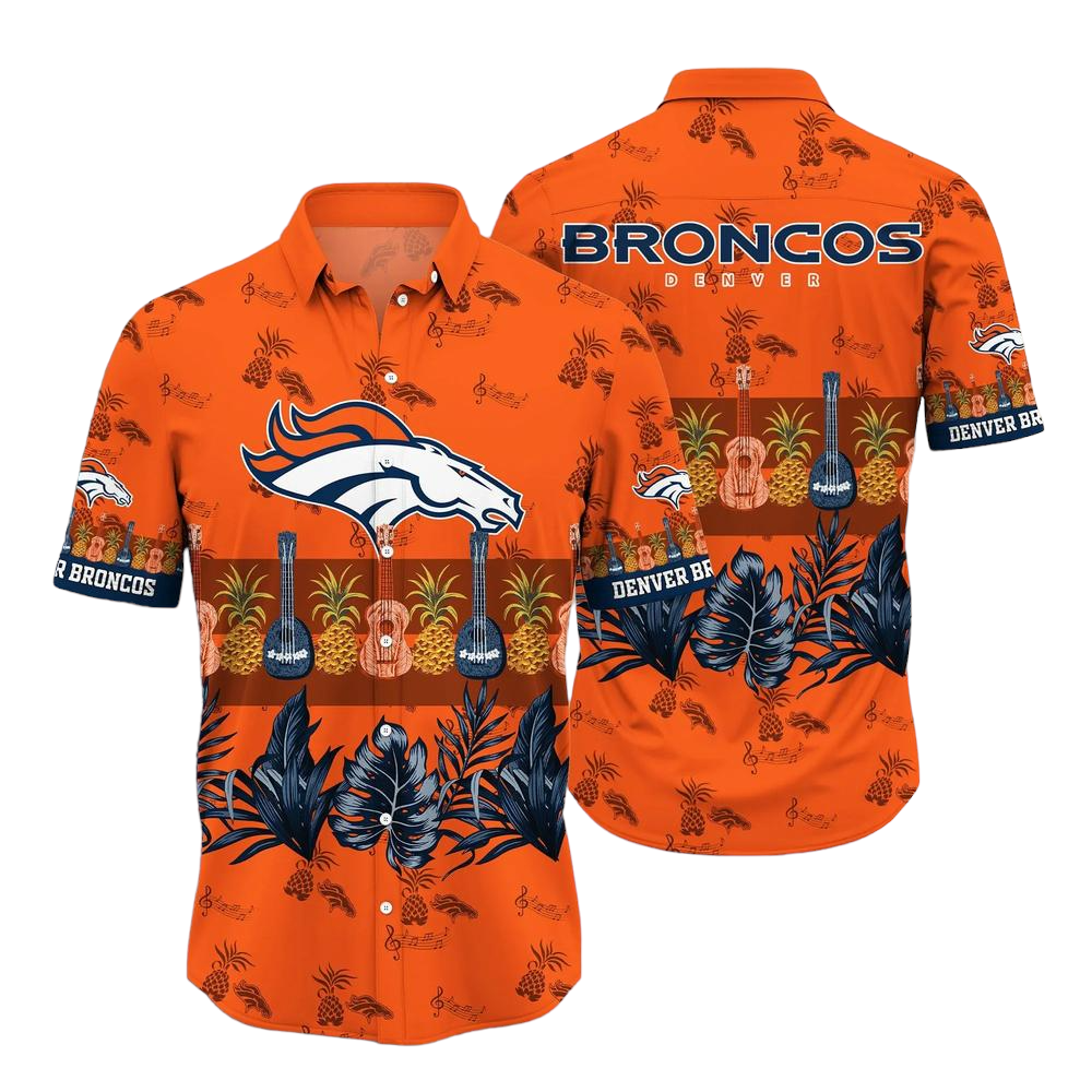 Denver Broncos NFL Hawaiian Shirt Tropical Pattern Graphic Trends Summer Gift For Fan NFL