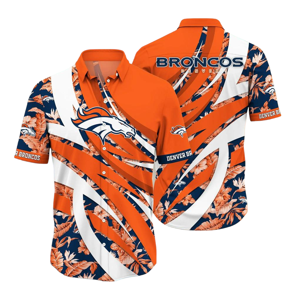 Denver Broncos NFL Hawaiian Shirt Tropical Pattern New Trend Summer For Sports Football Fans