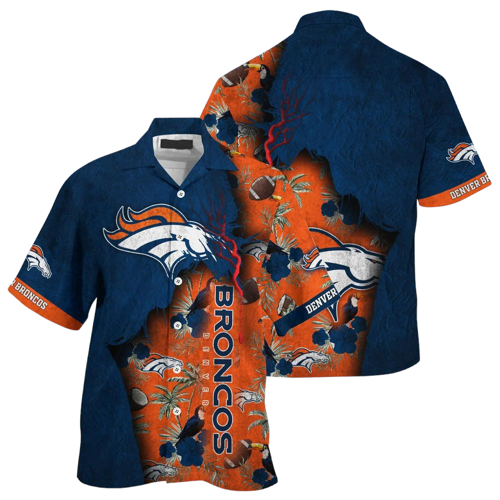 Denver Broncos NFL Hawaiian Shirt Tropical Print Sumer Gift For Fans