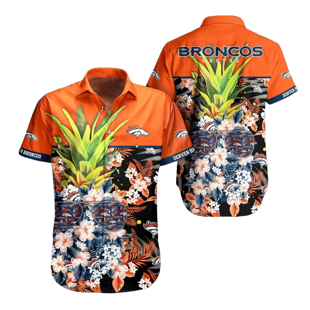 Denver Broncos NFL Tropical Pattern Pineapple Design Hawaiian Shirt New Trending For Men Women