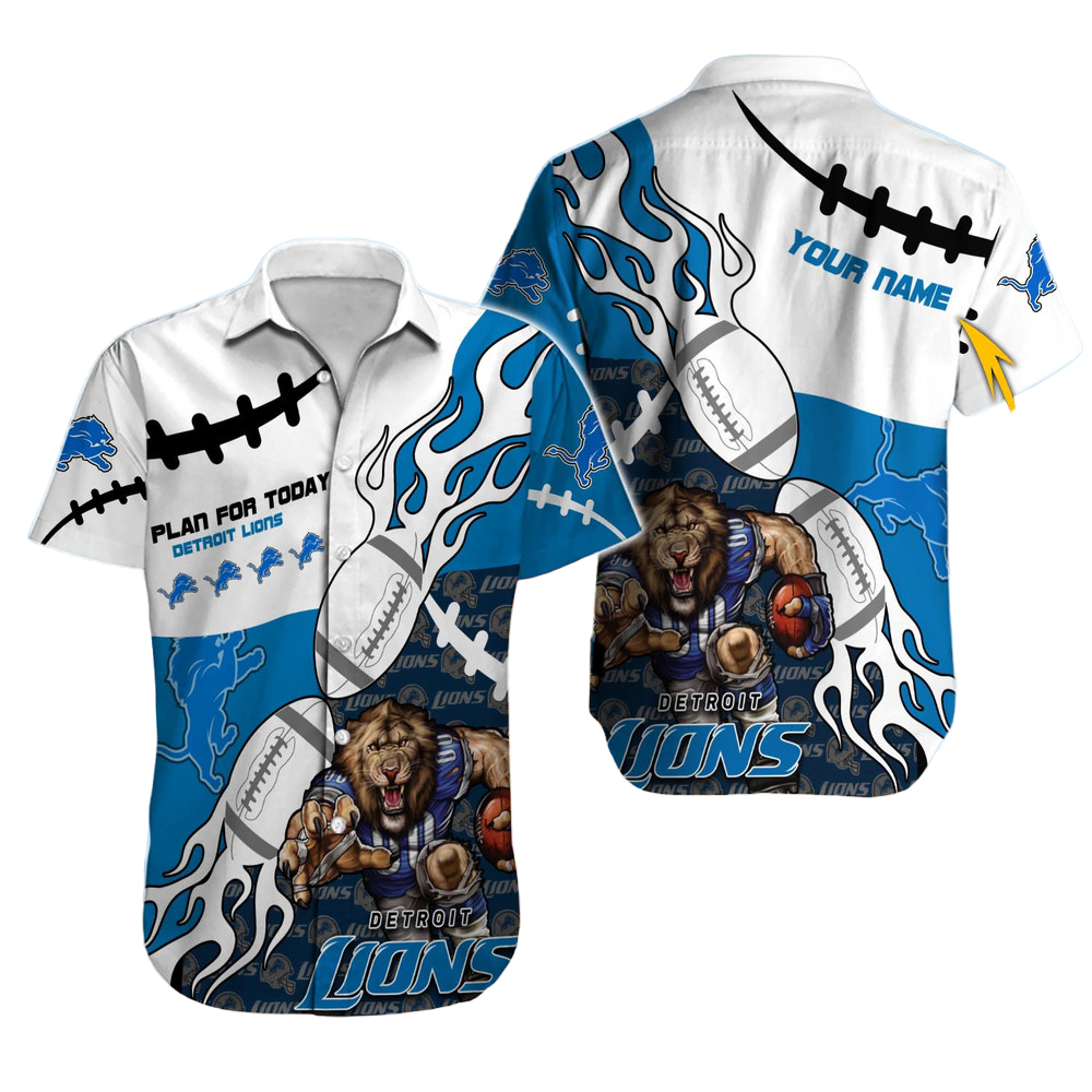 Detroit Lions Hawaiian Shirt NFL Football Custom Hawaiian Shirt for Men Women Gift For Fans