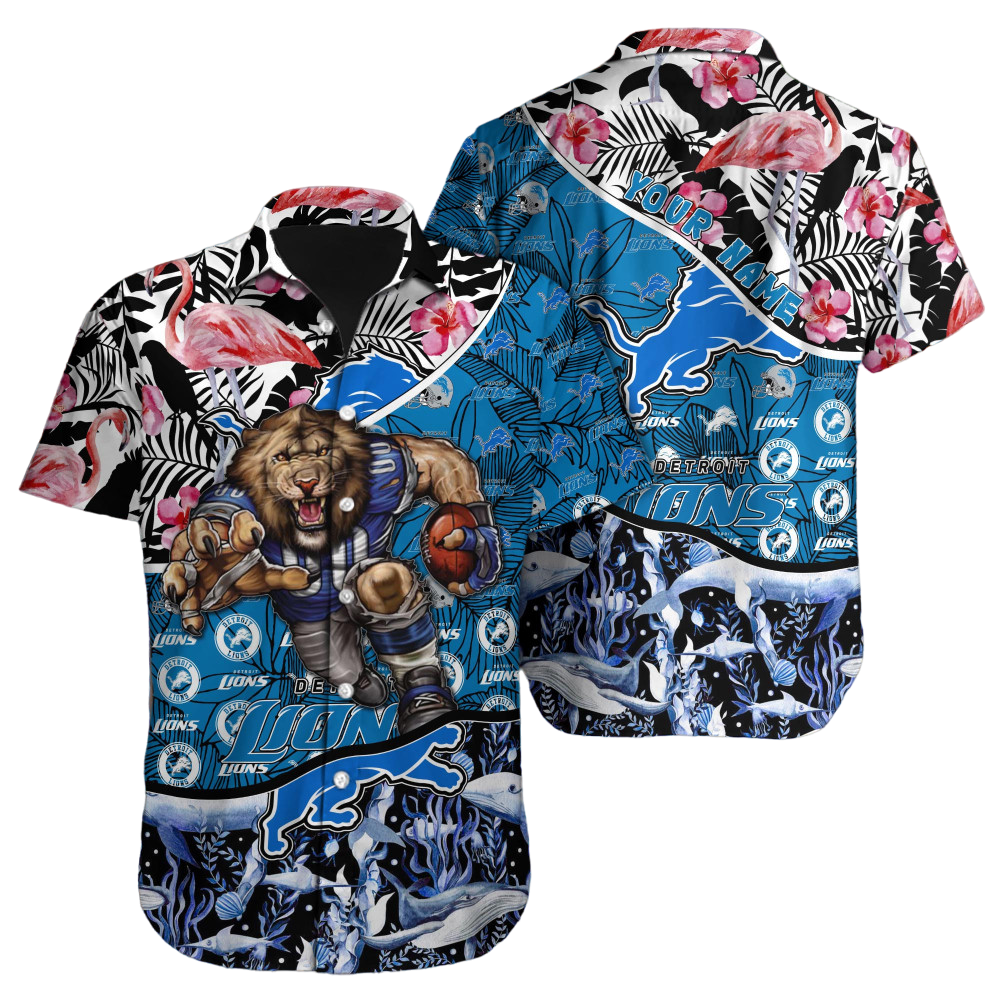 Detroit Lions Hawaiian Shirt NFL Football Custom Hawaiian Shirt for Men Women Gift For Fans