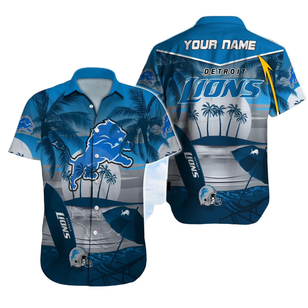 Detroit Lions Hawaiian Shirt NFL Football Custom Hawaiian Shirt for Men Women Gift For Fans