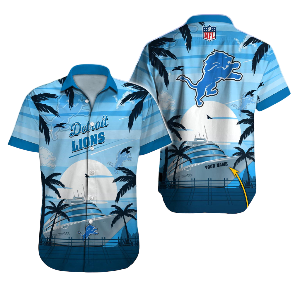 Detroit Lions Hawaiian Shirt NFL Football Custom Hawaiian Shirt for Men Women Gift For Fans