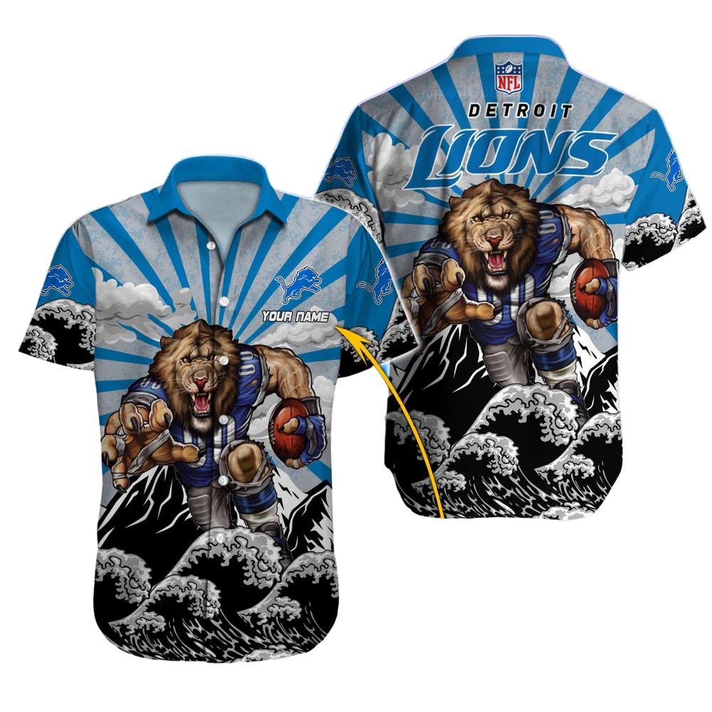 Detroit Lions Hawaiian Shirt NFL Football Custom Hawaiian Shirt for Men Women Gift For Fans