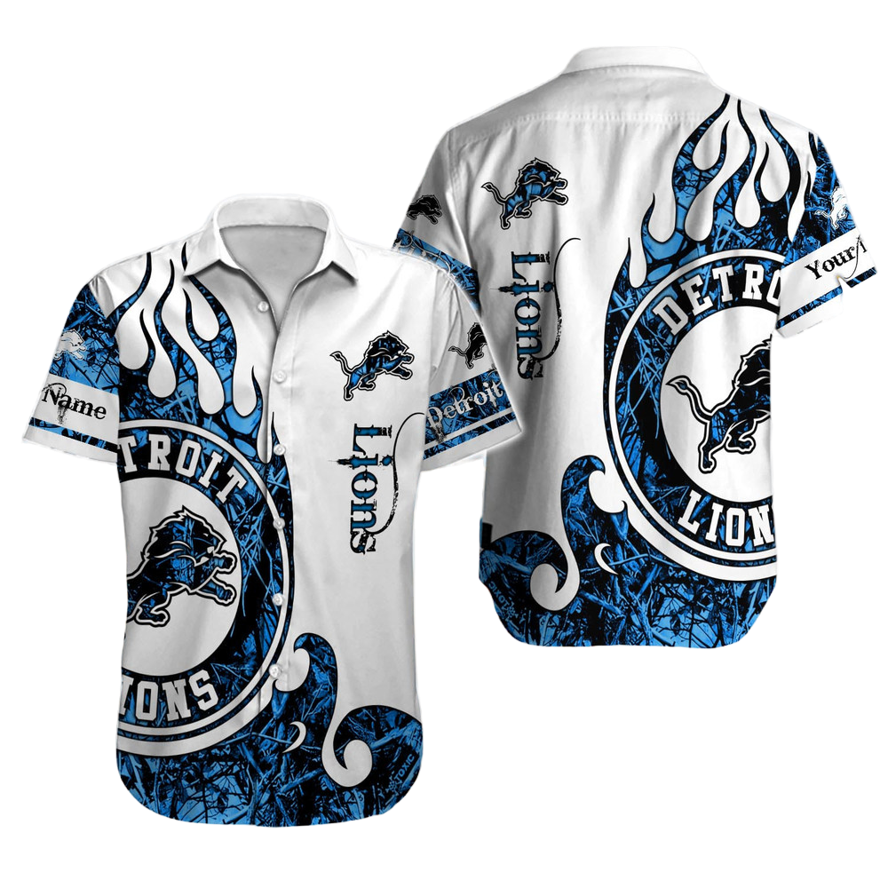 Detroit Lions Hawaiian Shirt NFL Football Custom Hawaiian Shirt for Men Women Gift For Fans