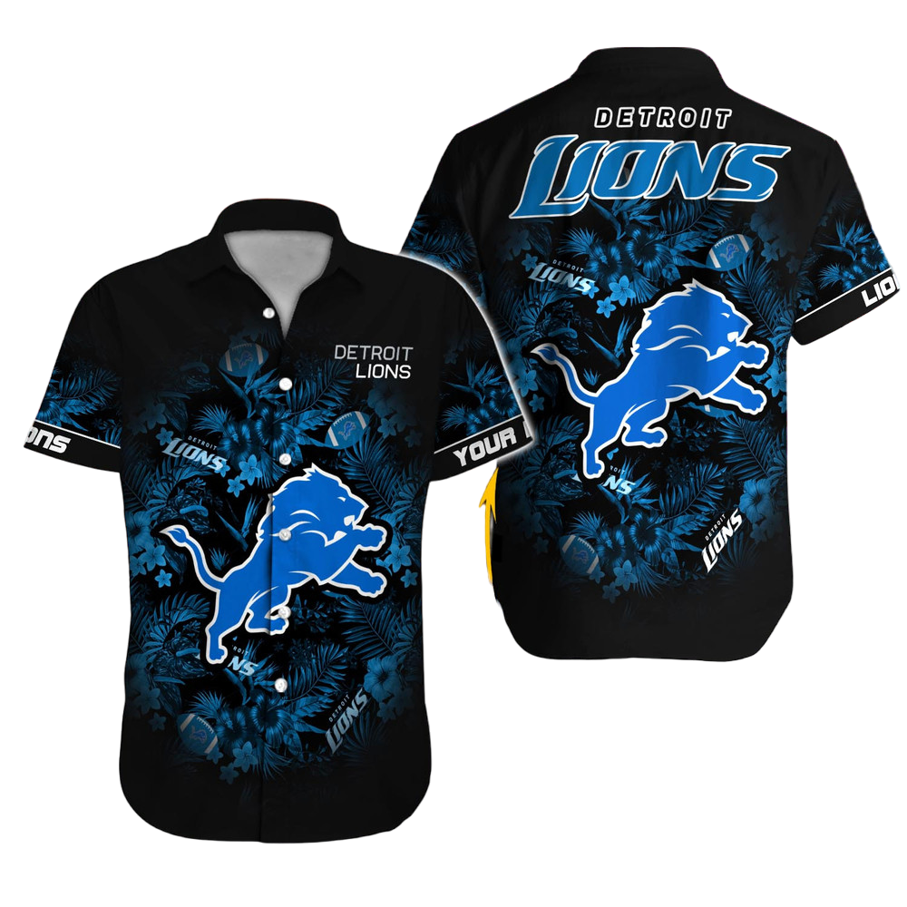 Detroit Lions Hawaiian Shirt NFL Football Custom Hawaiian Shirt for Men Women Gift For Fans