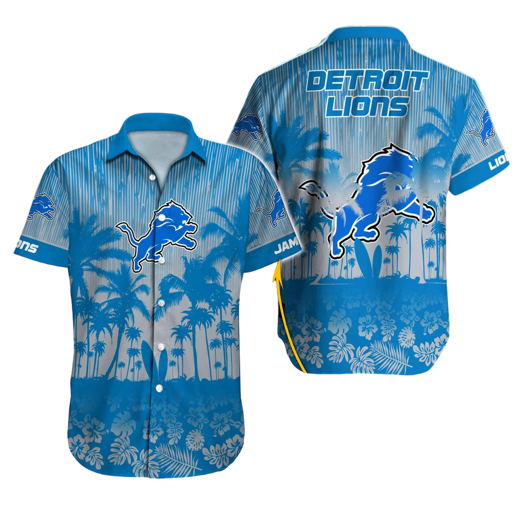 Detroit Lions Hawaiian Shirt NFL Football Custom Hawaiian Shirt for Men Women Gift For Fans