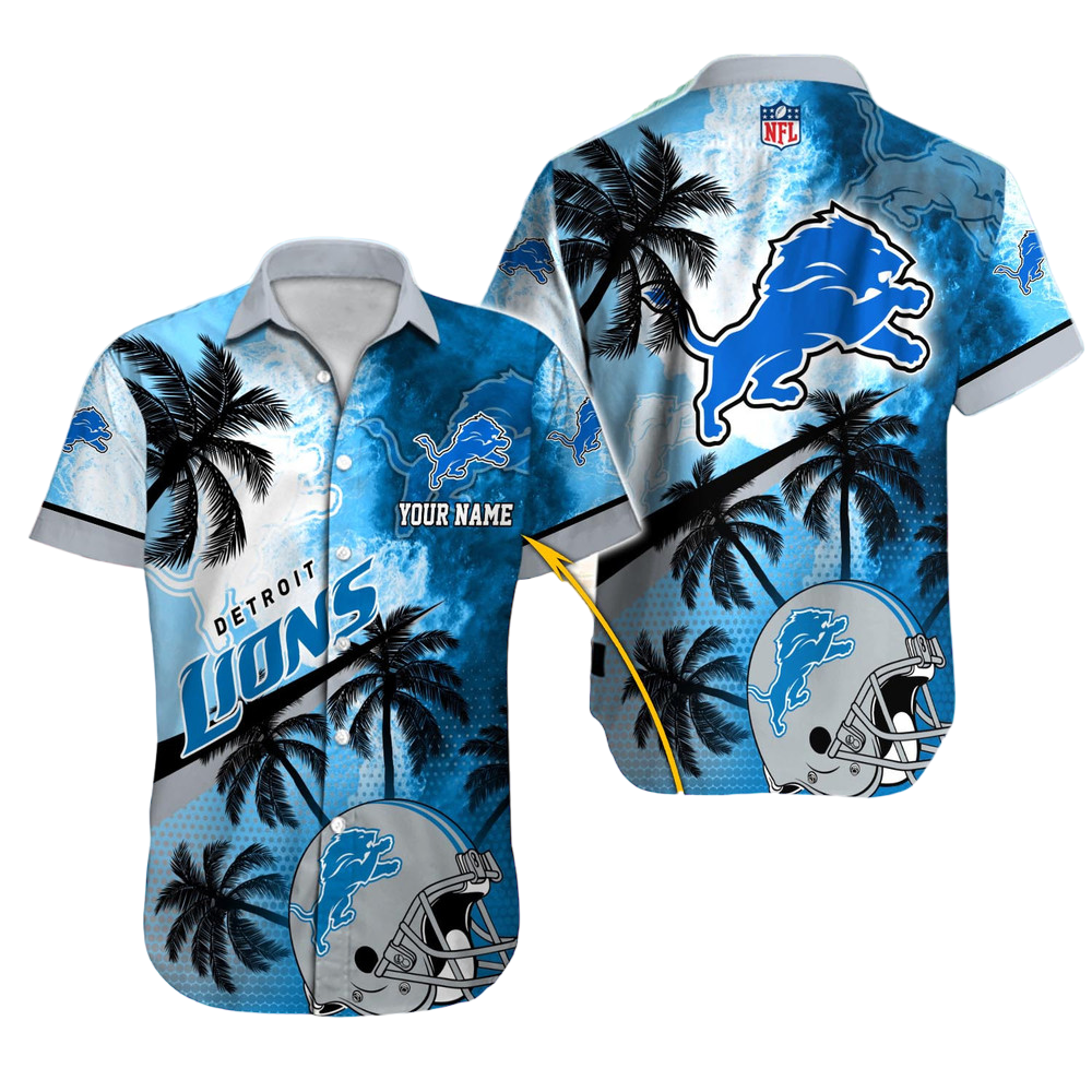 Detroit Lions Hawaiian Shirt NFL Football Custom Hawaiian Shirt for Men Women Gift For Fans