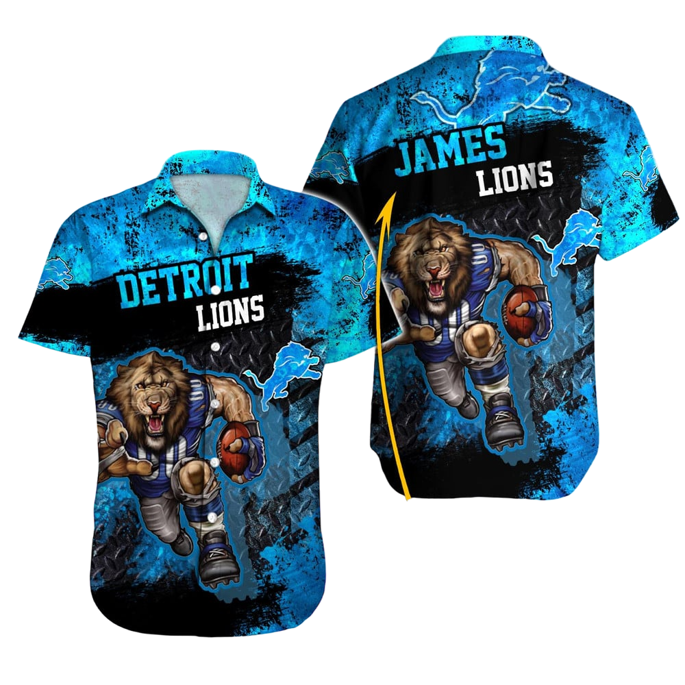 Detroit Lions Hawaiian Shirt NFL Football Custom Hawaiian Shirt for Men Women Gift For Fans