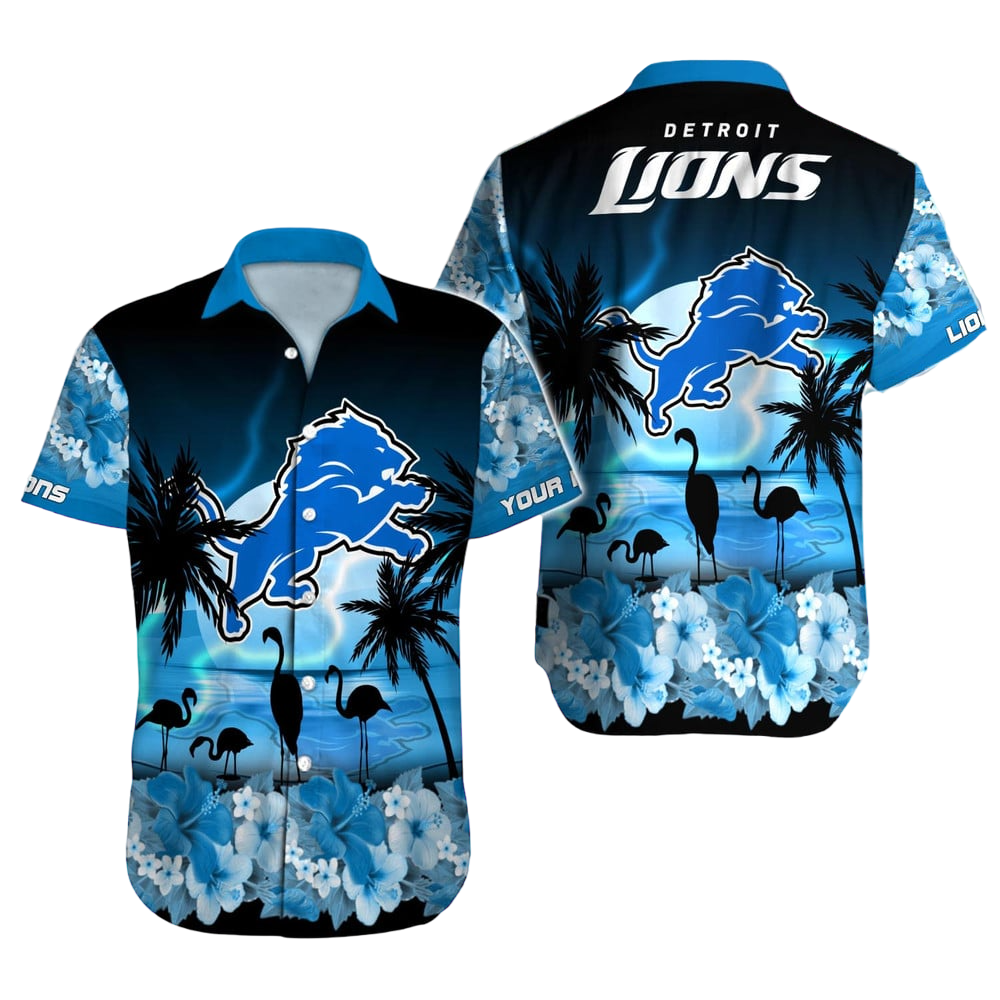 Detroit Lions Hawaiian Shirt NFL Football Custom Hawaiian Shirt for Men Women Gift For Fans