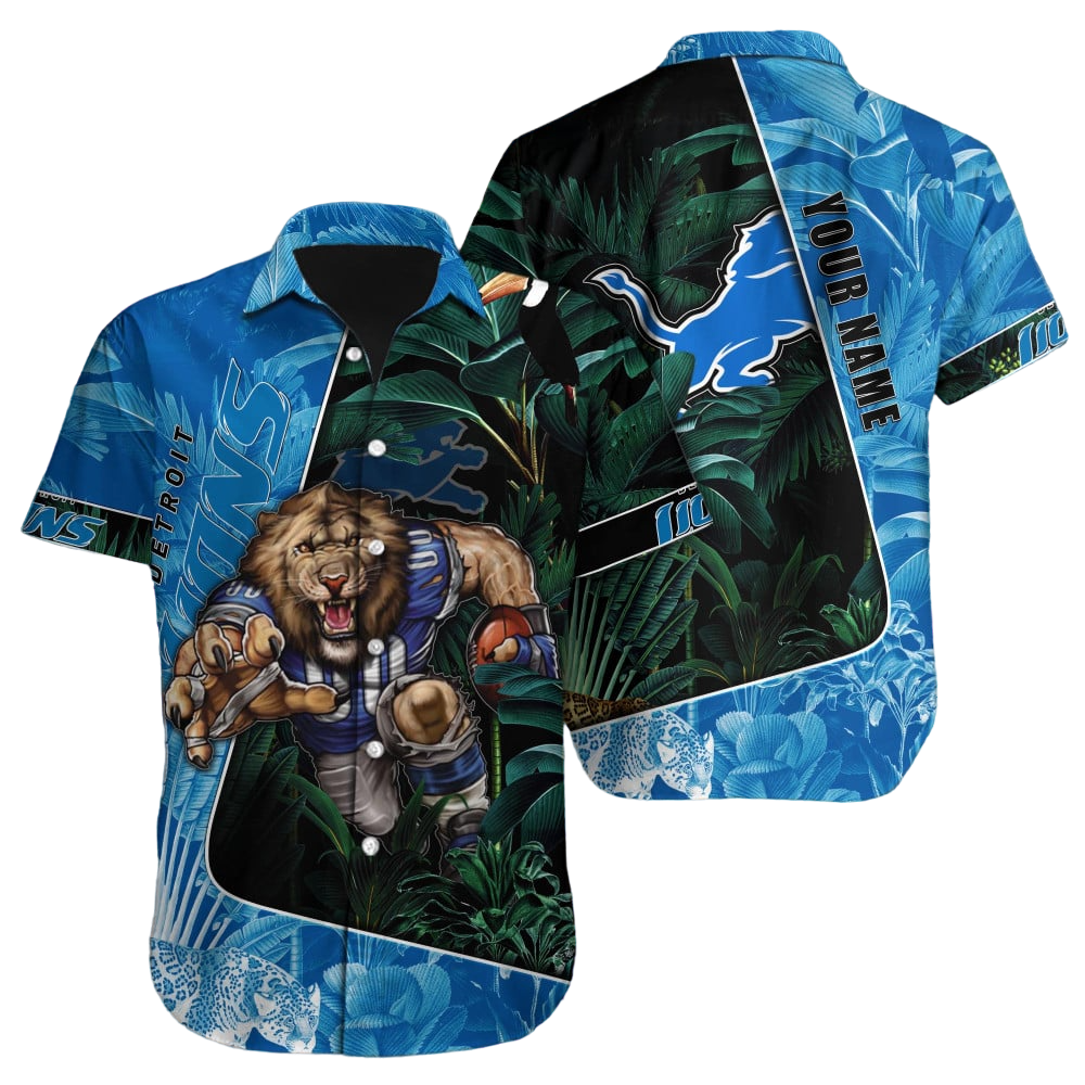 Detroit Lions Hawaiian Shirt NFL Football Custom Hawaiian Shirt for Men Women Gift For Fans