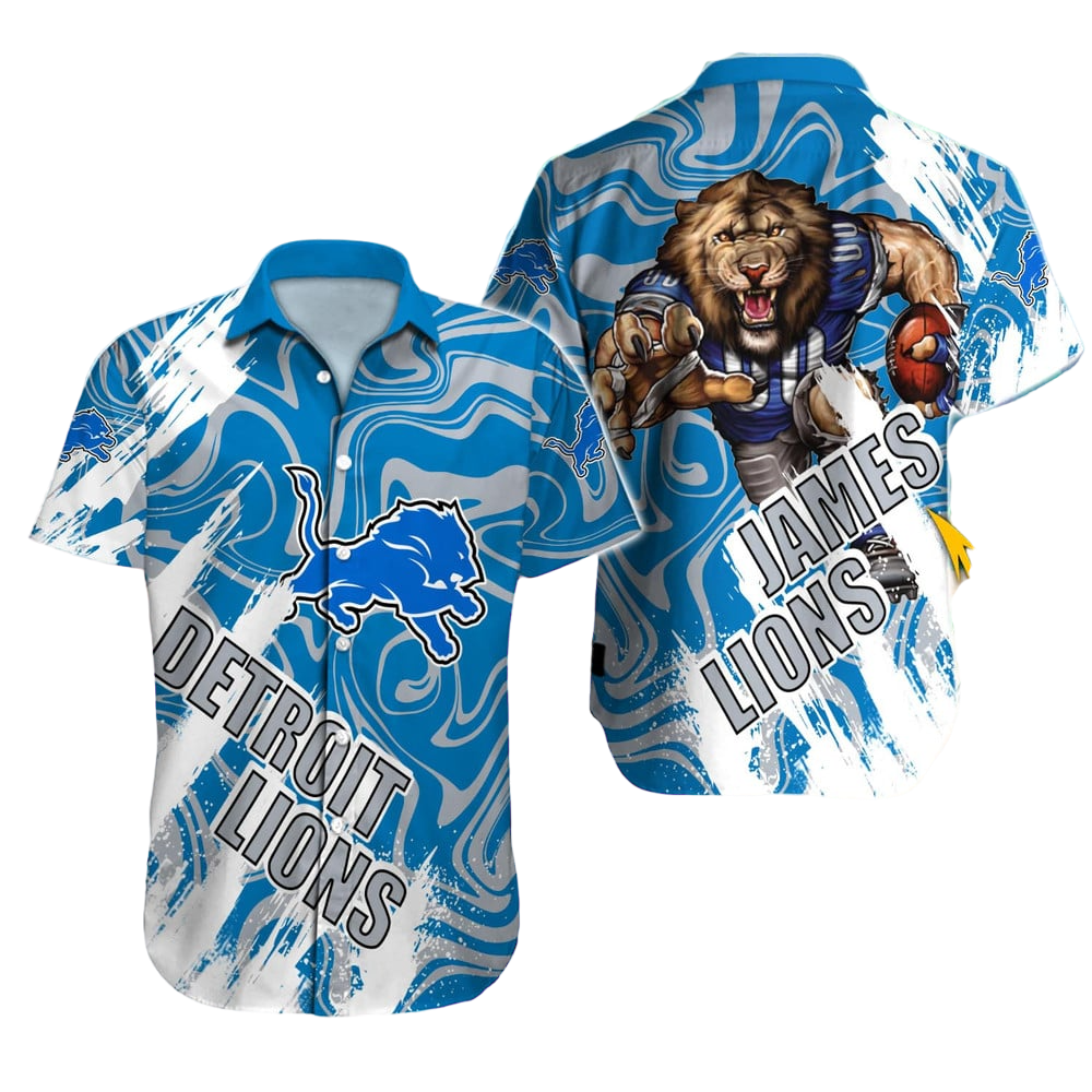 Detroit Lions Hawaiian Shirt NFL Football Custom Hawaiian Shirt for Men Women Gift For Fans