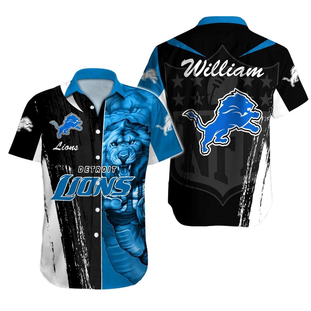 Detroit Lions Hawaiian Shirt NFL Football Custom Hawaiian Shirt for Men Women Gift For Fans