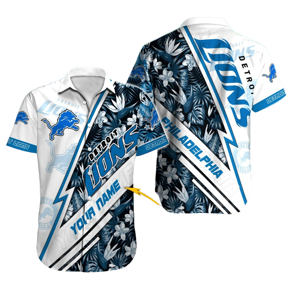 Detroit Lions Hawaiian Shirt NFL Football Custom Hawaiian Shirt for Men Women Gift For Fans